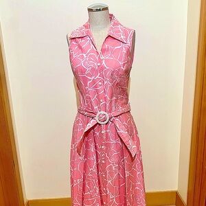 ☀️🕶️Jones New York - Size 6 -Pink & White Floral Dress✨✨✨